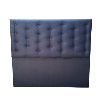 Imagen 2 del producto Cama Europea 2 Plazas + Respaldo Negro A Piso + Colchón Resorte