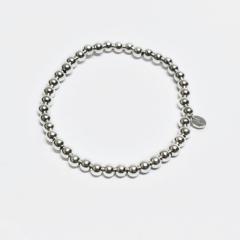 ROSETT - Pulsera pellet elasticada Plata 925