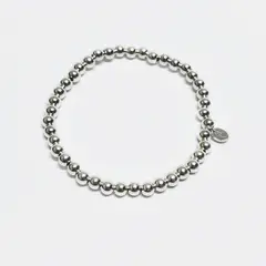 ROSETT - Pulsera pellet elasticada Plata 925