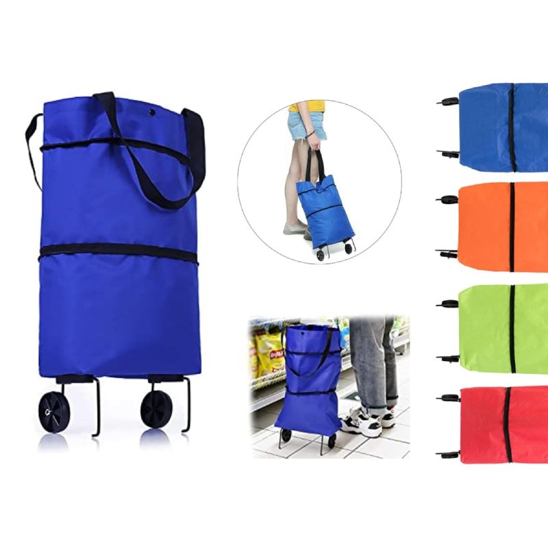 GENERICO - Bolso Plegable Ruedas Carrito Compras Bolsa Reutilizable