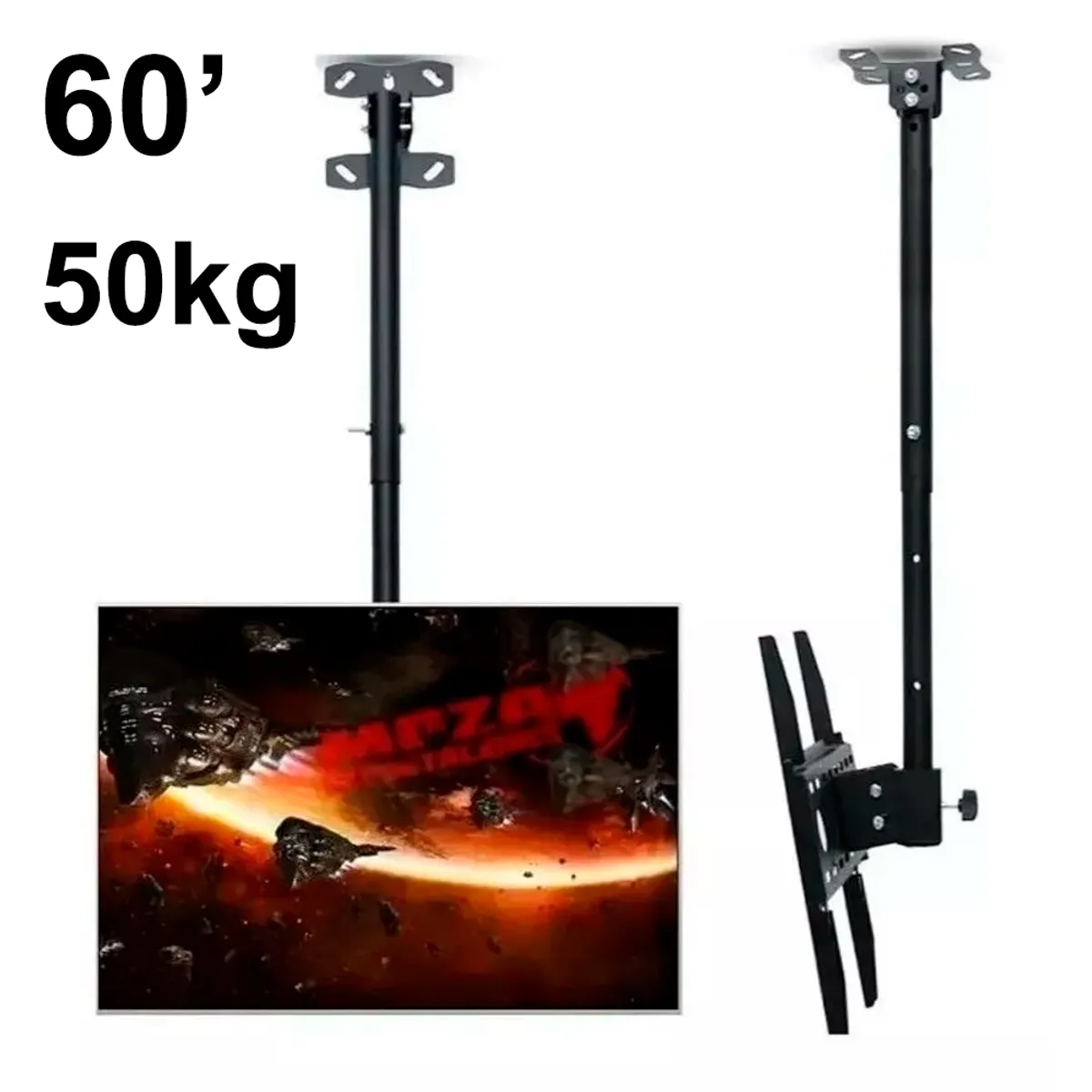 GENERICO - Soporte Tv Techo O Pared Ajustable Base 26 A 60 pulgadas Hasta 50Kg