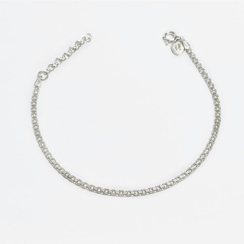 ROSETT - Pulsera tejido bismark Plata 925
