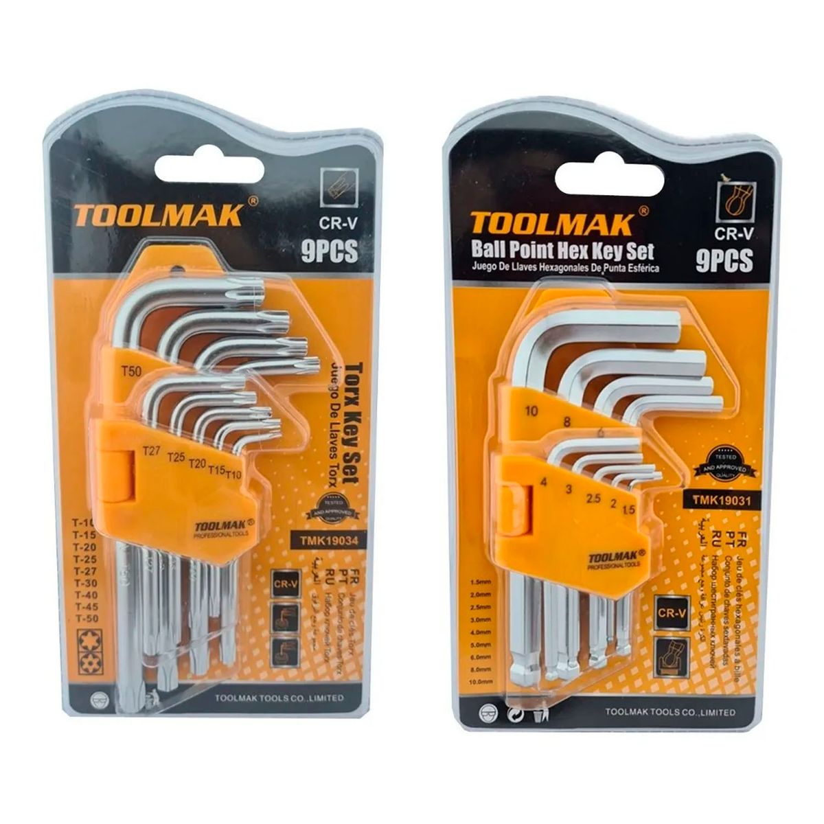 GENERICO - Kit Juego De Llaves Allen Hexagonal Y Estrella Chicas Tmk