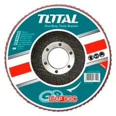 TOTAL TOOLS - Pack 5 Disco Flap Lija Pulir Traslapado Laminado Metal grano 80