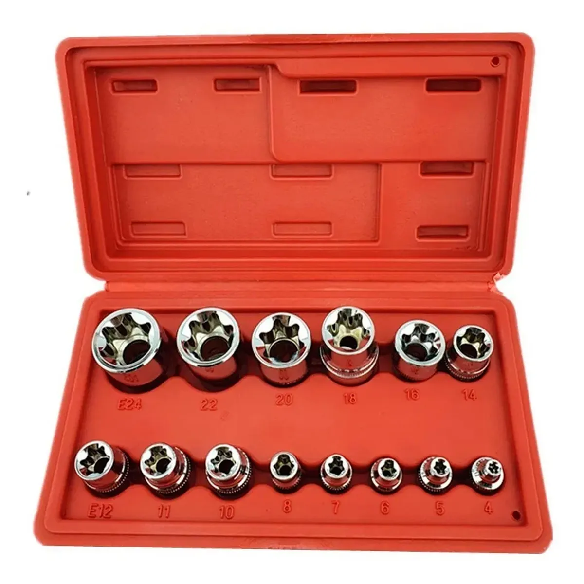 GENERICO - Kit Set Juego De Dados Torx Estrella Hembra 14 Piezas