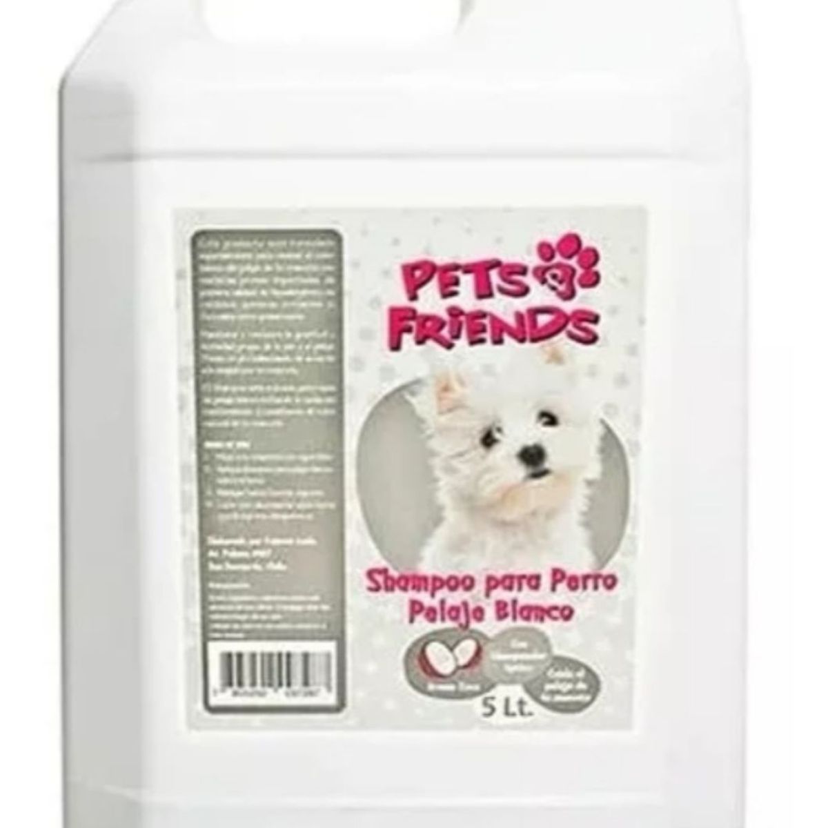 PETS AND FRIENDS - Pets Friends Shampoo para Perro Pelaje Blanco 5LTS