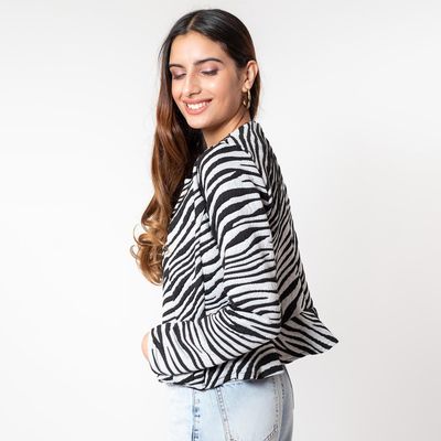 Imagen 2 del producto Chaqueta Gabriela Zebra Blanco Negro