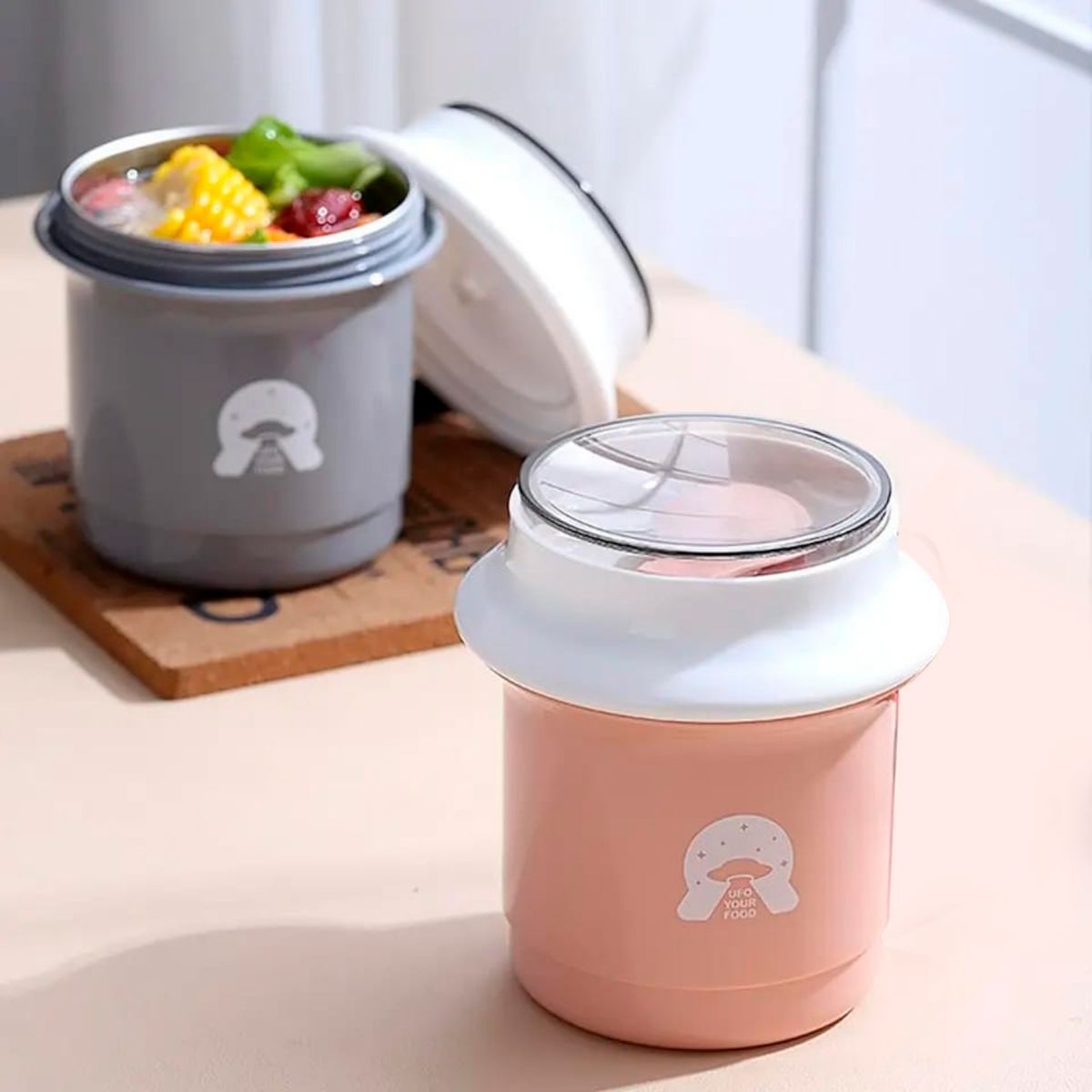 GENERICO - Termo Lonchera Termica Colacion  Servicio 450ml Acero Inox