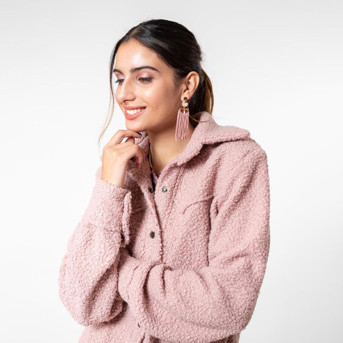 NATALIA SEGUEL - Chaqueta Alejandra Palo de Rosa Natalia Seguel