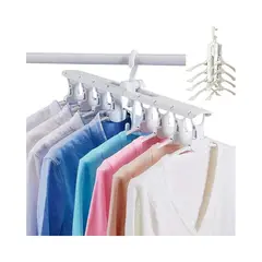 GENERICO - Colgadores Magicos Plegables Polera Plástico 8 En 1 Vnz