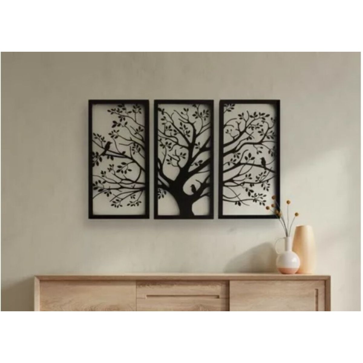 GENERICO - CUADRO DECORATIVO ARBOL DE LA VIDA ARTESANAL EN MADERA MDF 3MM