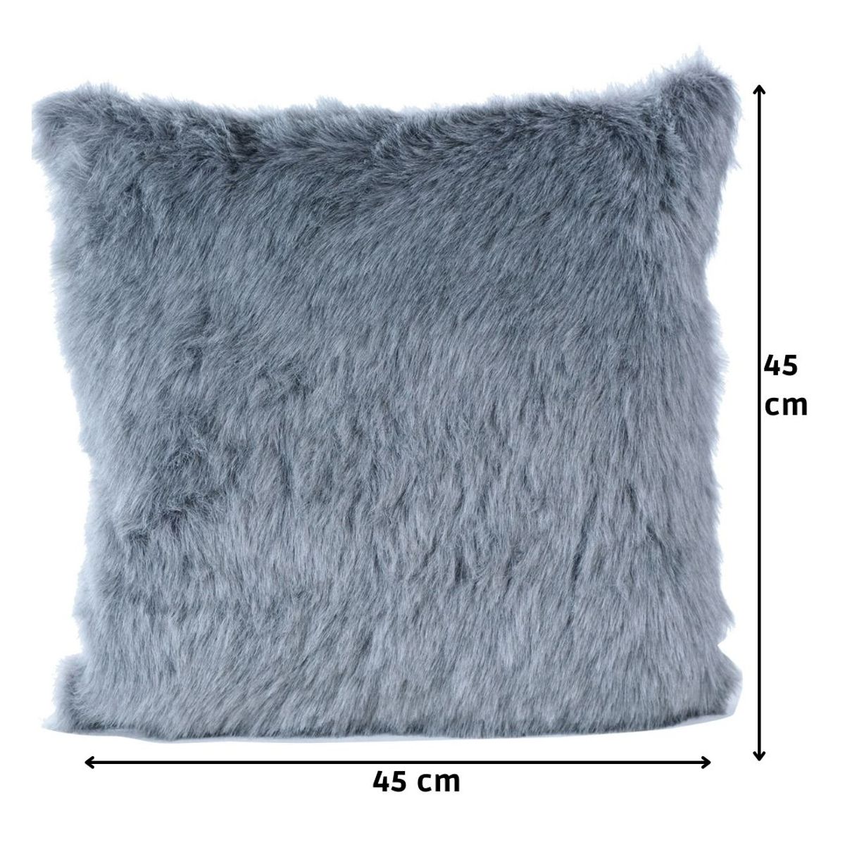 GENERICO - Cojín Sensaciones Gris Piel Sintética 45x45 cm Máxima Design