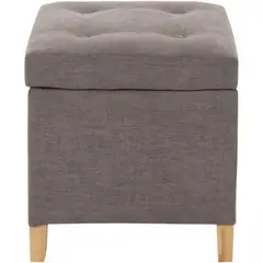 GENERICO - Pouf Baúl Rucato Gris Oscuro Altea 46x46x50 cm Máxima Design