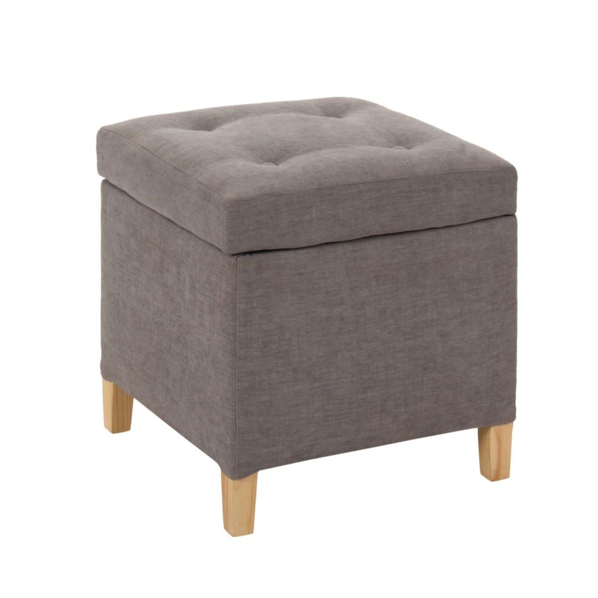 GENERICO - Pouf Baúl Rucato Gris  Altea 46x46x50 cm Máxima Design.