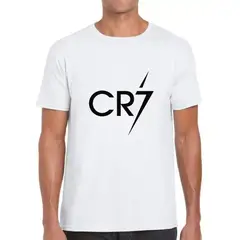 ROLY - Polera Blanca Cr7 Cristiano Ronaldo El Bicho Algodón