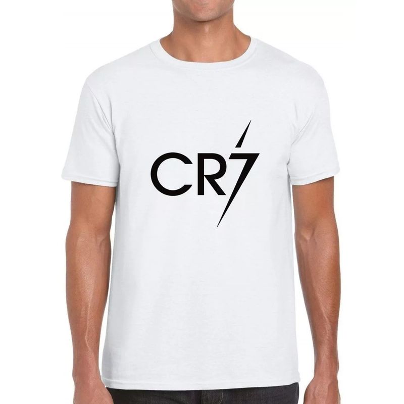 ROLY - Polera Blanca Cr7 Cristiano Ronaldo El Bicho Algodón