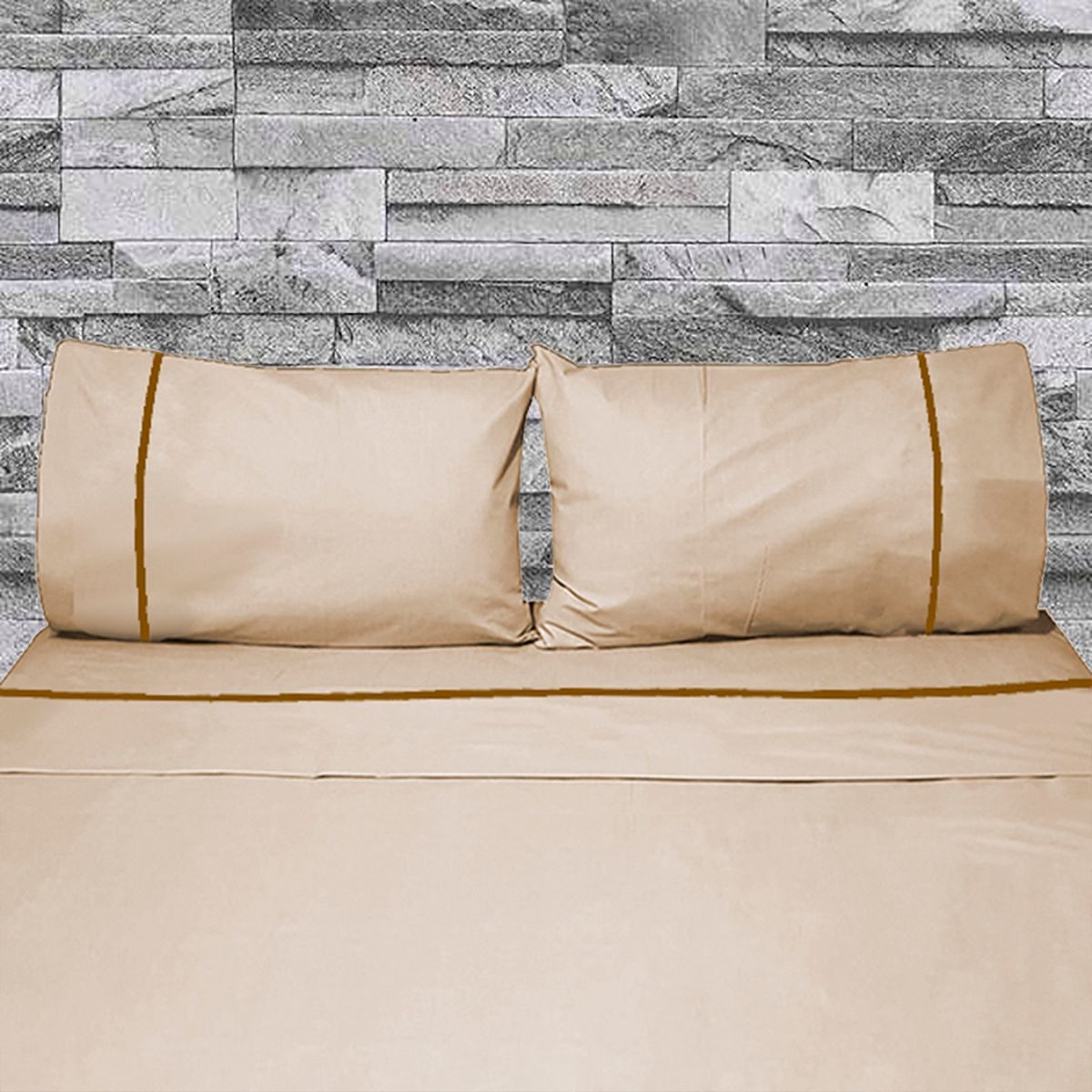 VICTORIANAS - Juego De Sabanas Queen Diversión Natural Mocaccino 300 Hilos