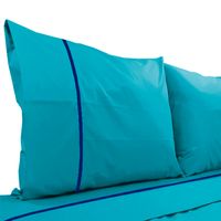 Juego De Sabanas Queen Diversión Natural Turquesa 300 Hilos