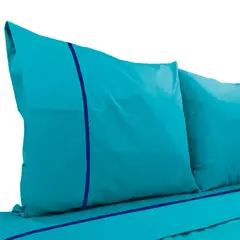 VICTORIANAS - Juego De Sabanas Queen Diversión Natural Turquesa 300 Hilos