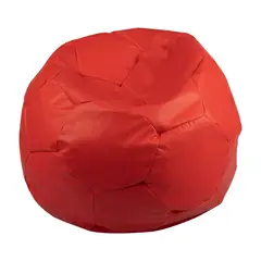GENERICO - Funda Pouf Pera Futbol Rojo Sin Relleno 80x80x80 cm Máxima Design