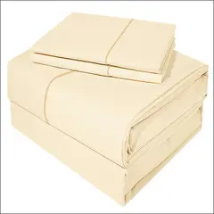 VICTORIANAS - Juego De Sábanas 1 Plaza Diversión Delicato Crudo 300 Hilos