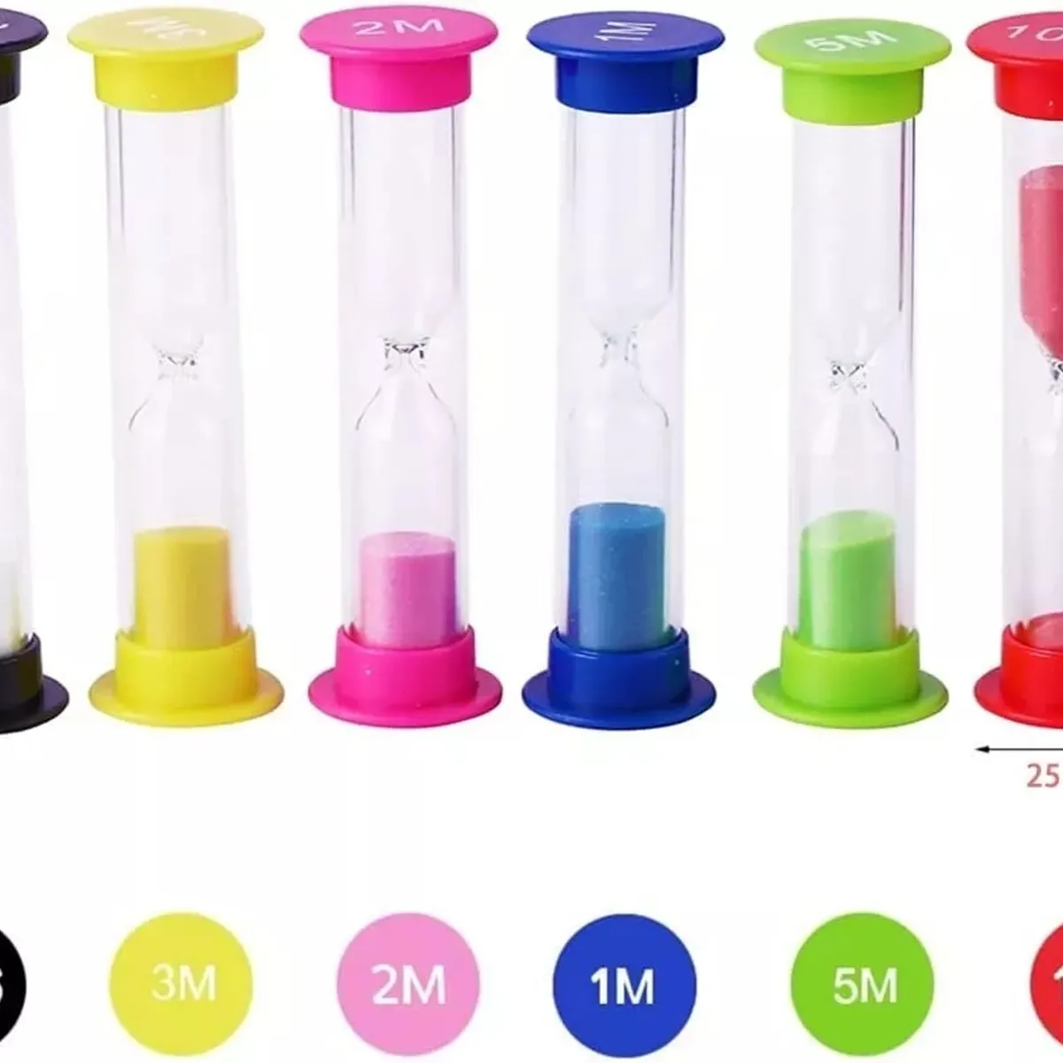 KUANGYE - Relojes De Arena Juegos D&d 6 Tiempos 30s 1 2 3 5 10 Mins