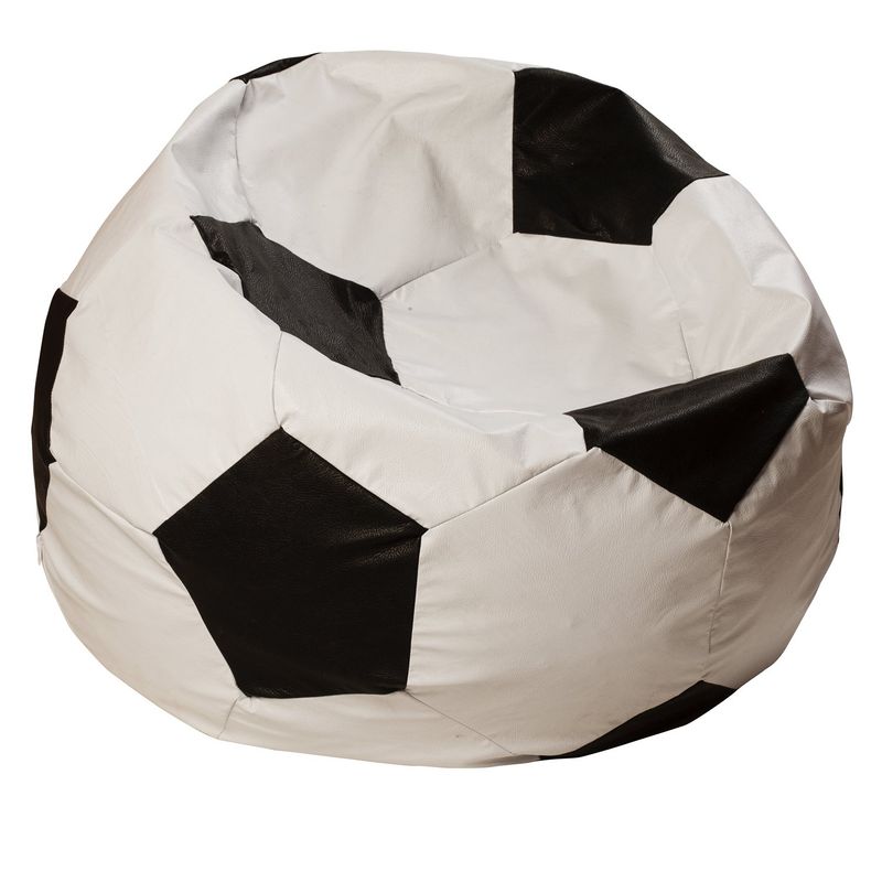 GENERICO - Funda Pouf Pera Infantil Fútbol Eco Cuero 50x50x50 cm Máxima Design