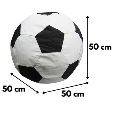 Imagen 2 del producto Funda Pouf Pera Infantil Fútbol Eco Cuero 50x50x50 cm Máxima Design