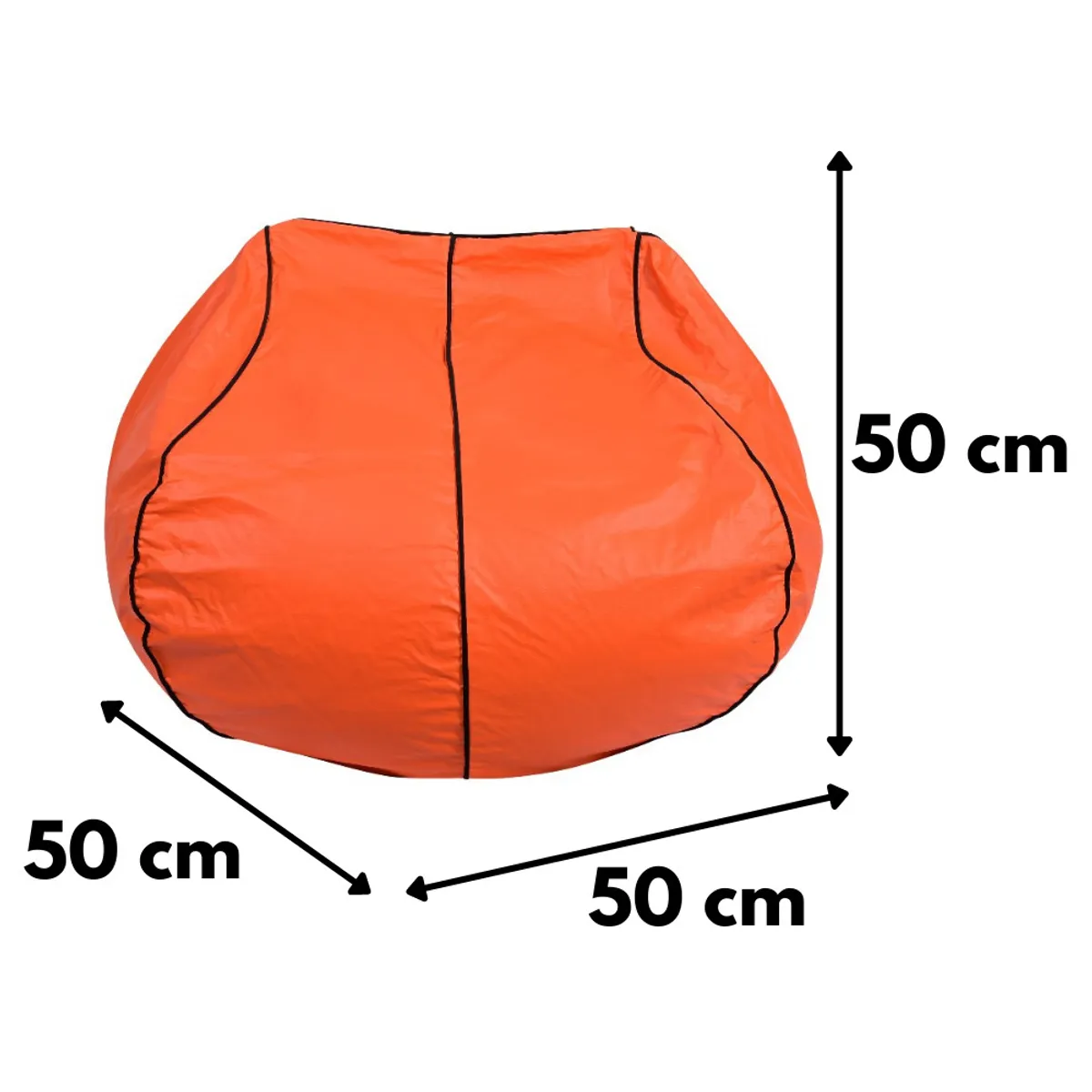 GENERICO - Funda Pouf Pera Infantil Básquetbol 50x50x50 cm Máxima Design