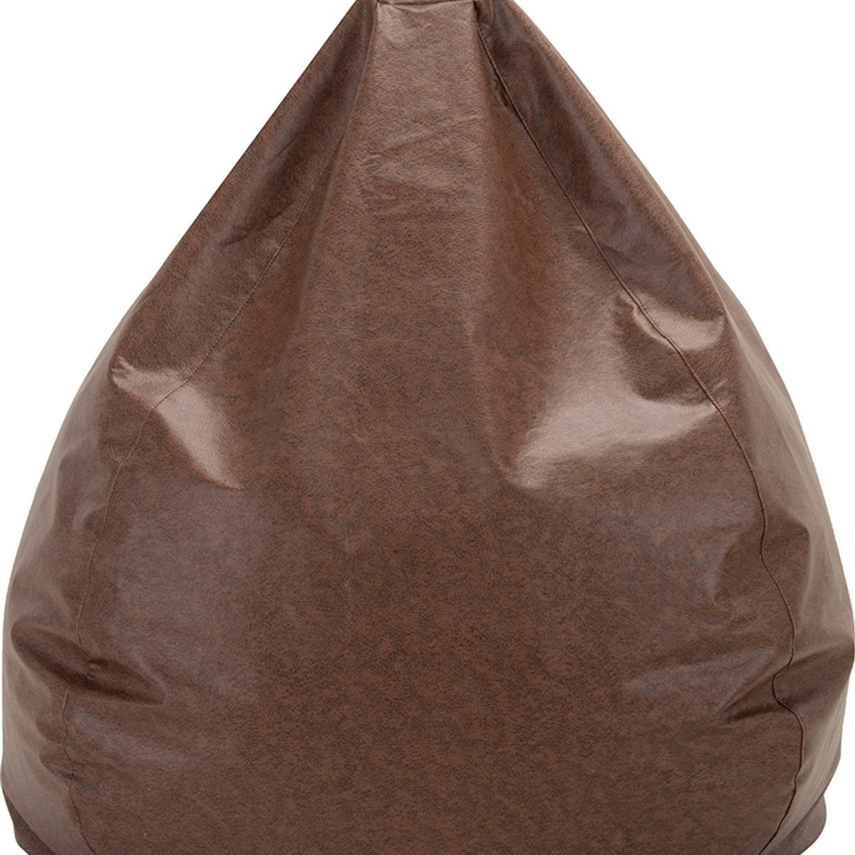 GENERICO - Funda Pouf Pera Café Eco Cuero 100x80x80 cm Máxima Design