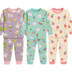 MV MOVAC - Pack 3 Pijama Invierno Conjunto Niña Polar Pantalón + Polerón.