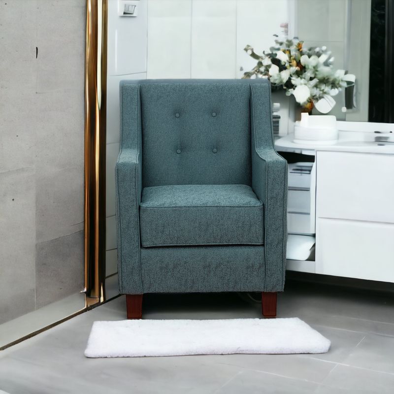 MUEBLES AMERICA - Poltrona Belén Lino Sidelli Azul Petróleo