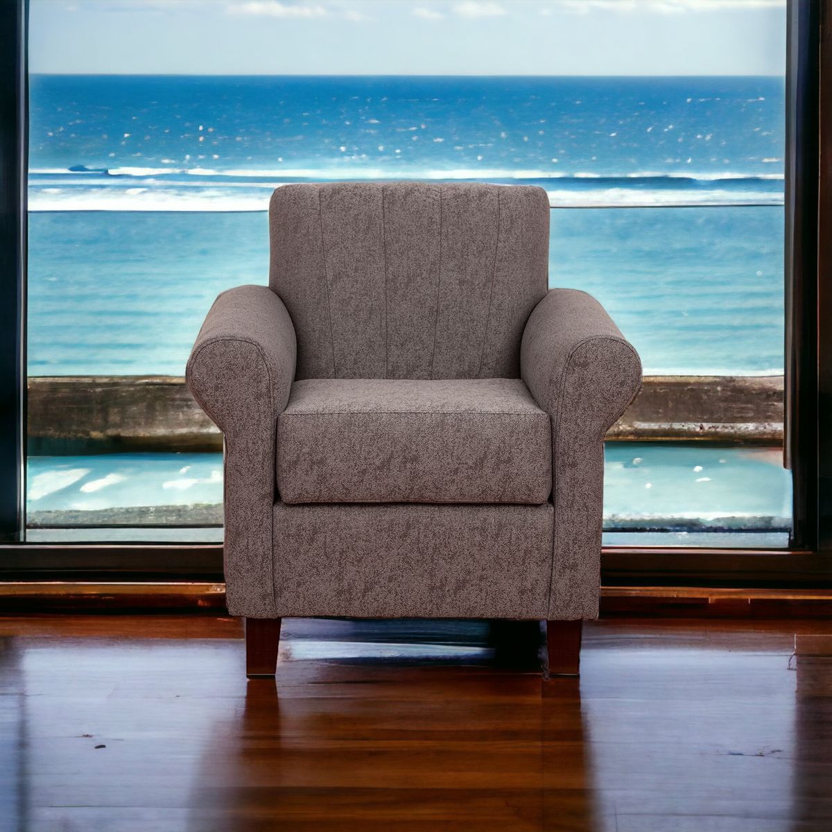 MUEBLES AMERICA - Poltrona Lucy Lino Sidelli Gris