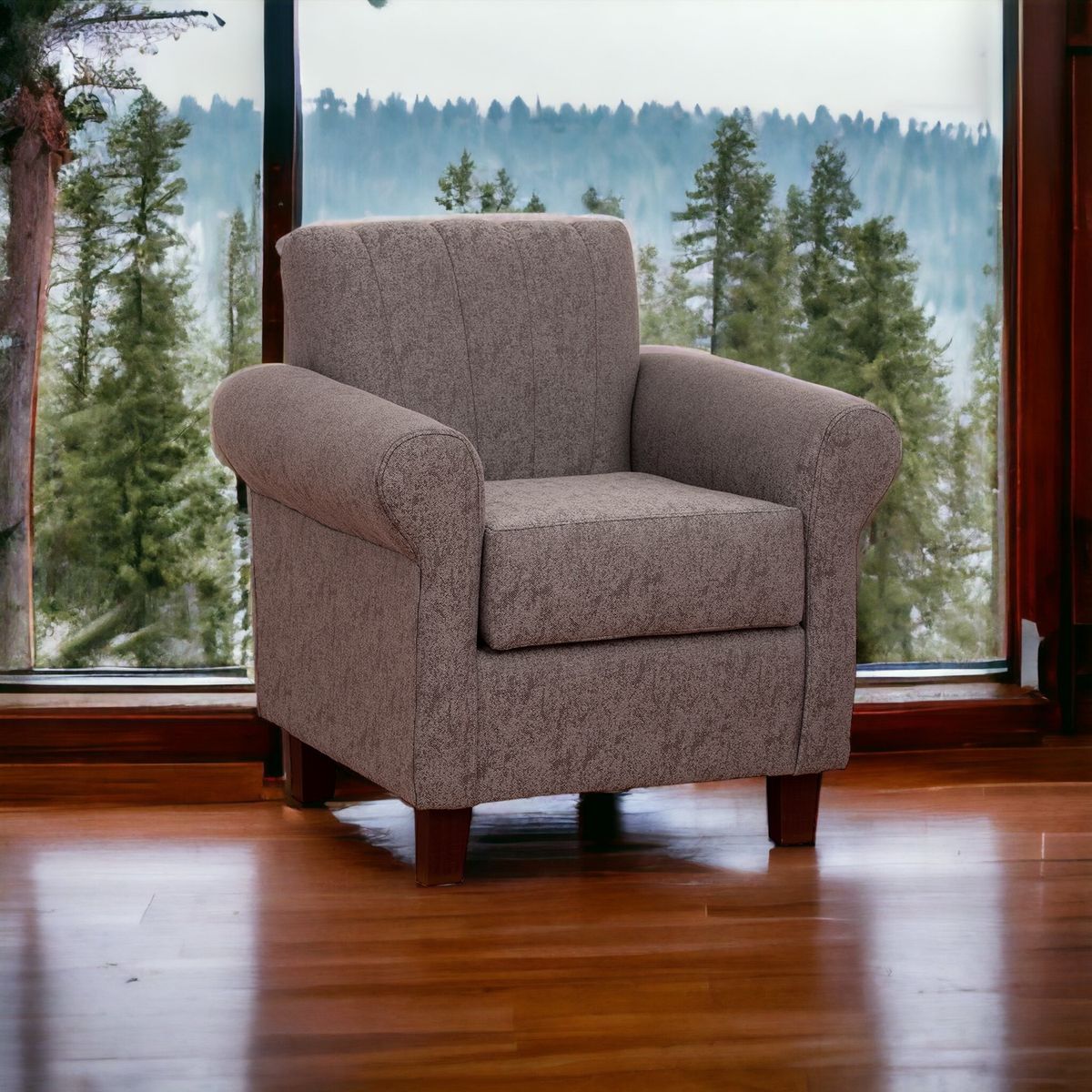 MUEBLES AMERICA - Poltrona Lucy Lino Sidelli Gris