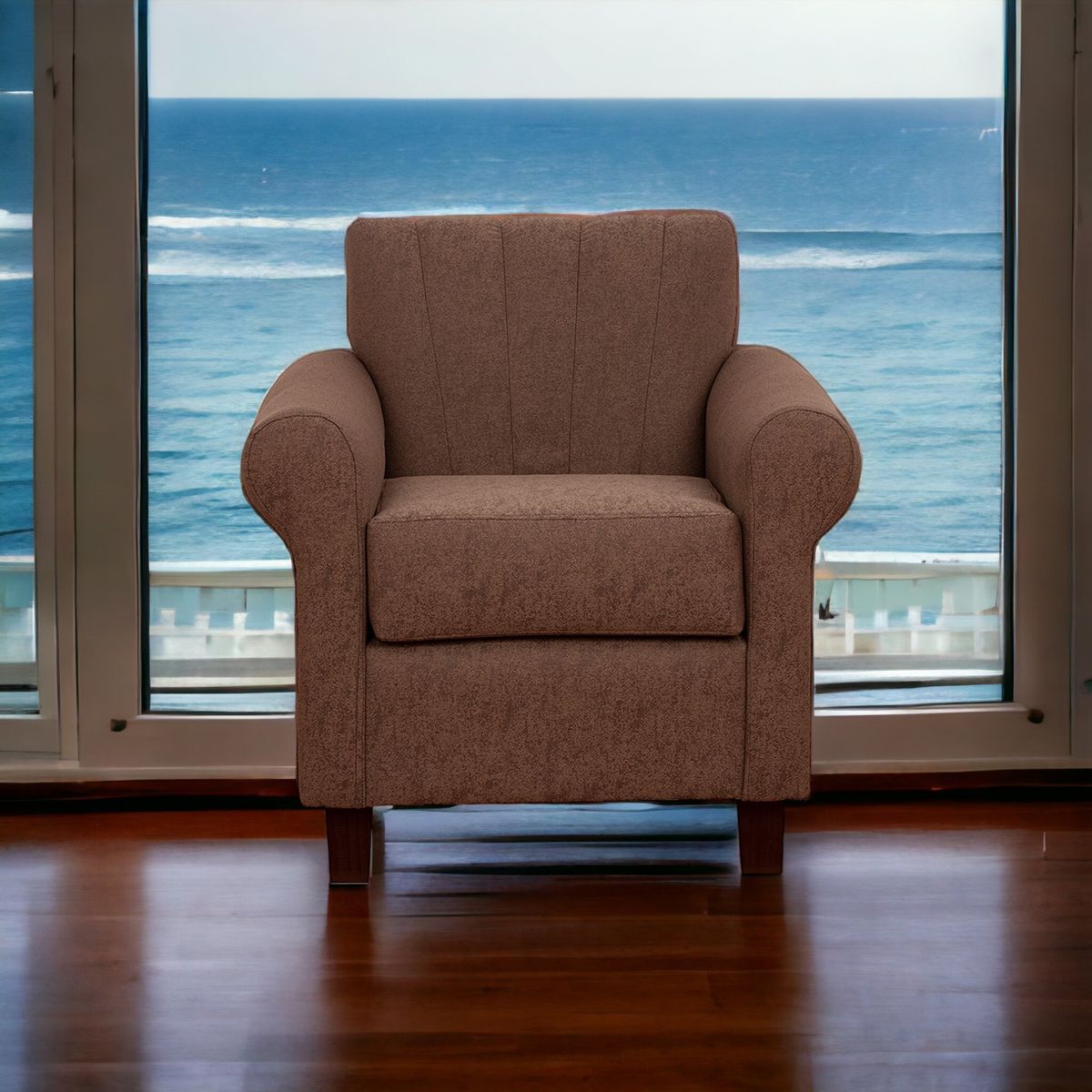 MUEBLES AMERICA - Poltrona Lucy Lino Sidelli  Café