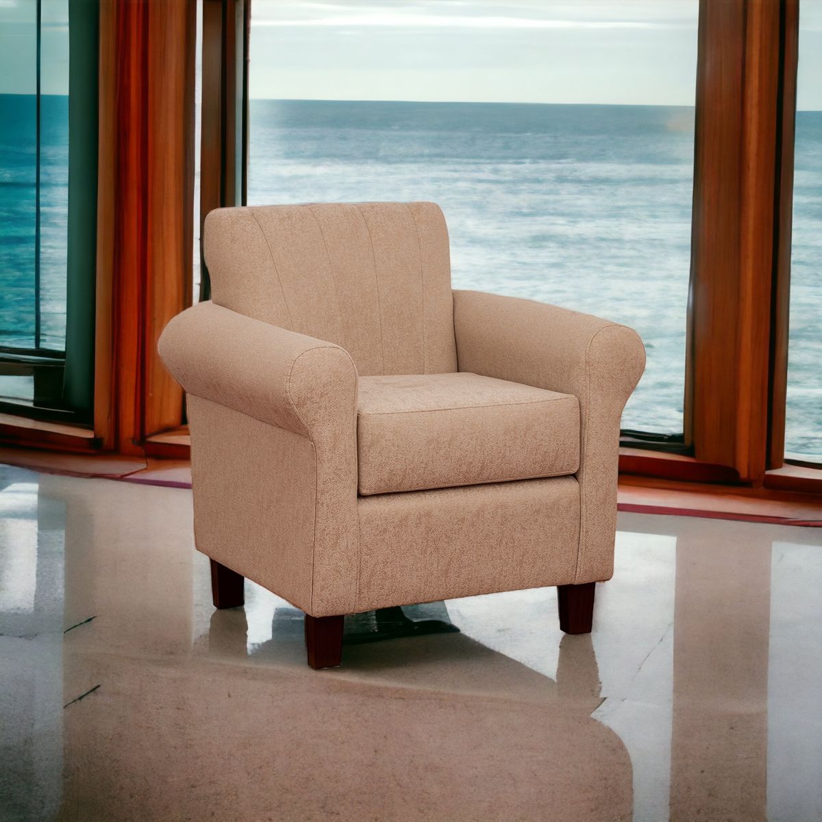 MUEBLES AMERICA - Poltrona Lucy Lino Sidelli  Beige