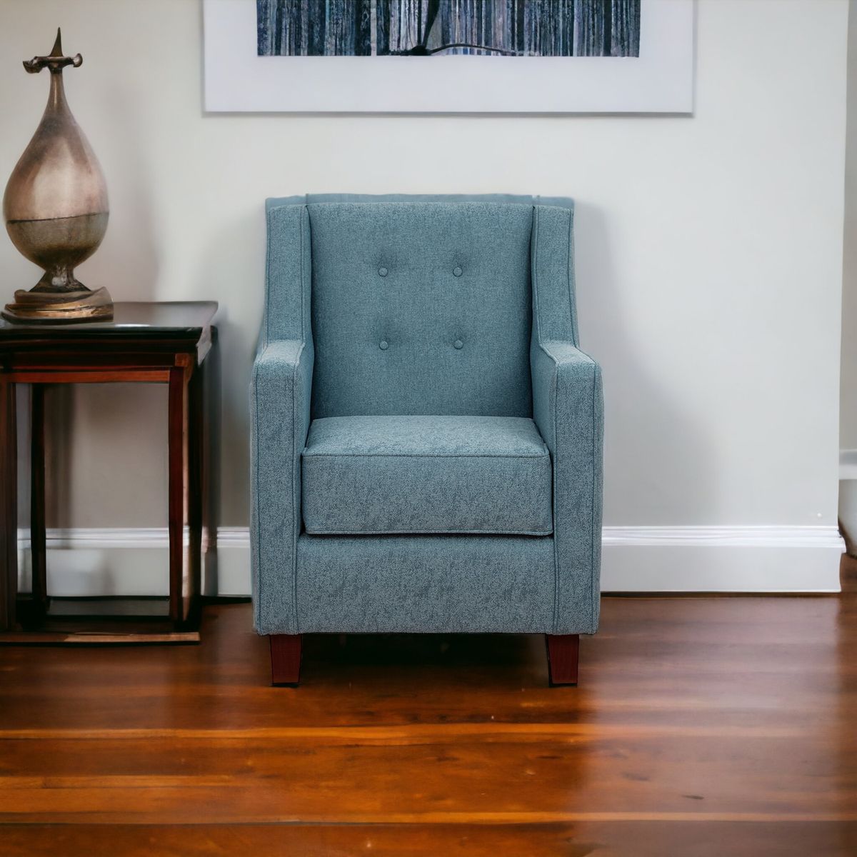 MUEBLES AMERICA - Poltrona Belén Lino Sidelli Azul Claro