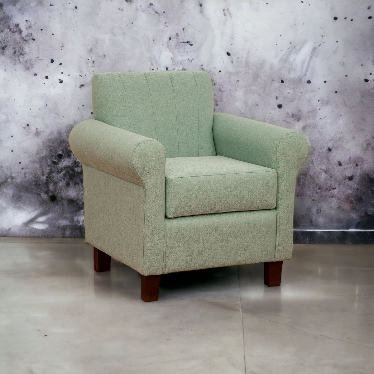 MUEBLES AMERICA - Poltrona Lucy Lino Sidelli  Verde Agua