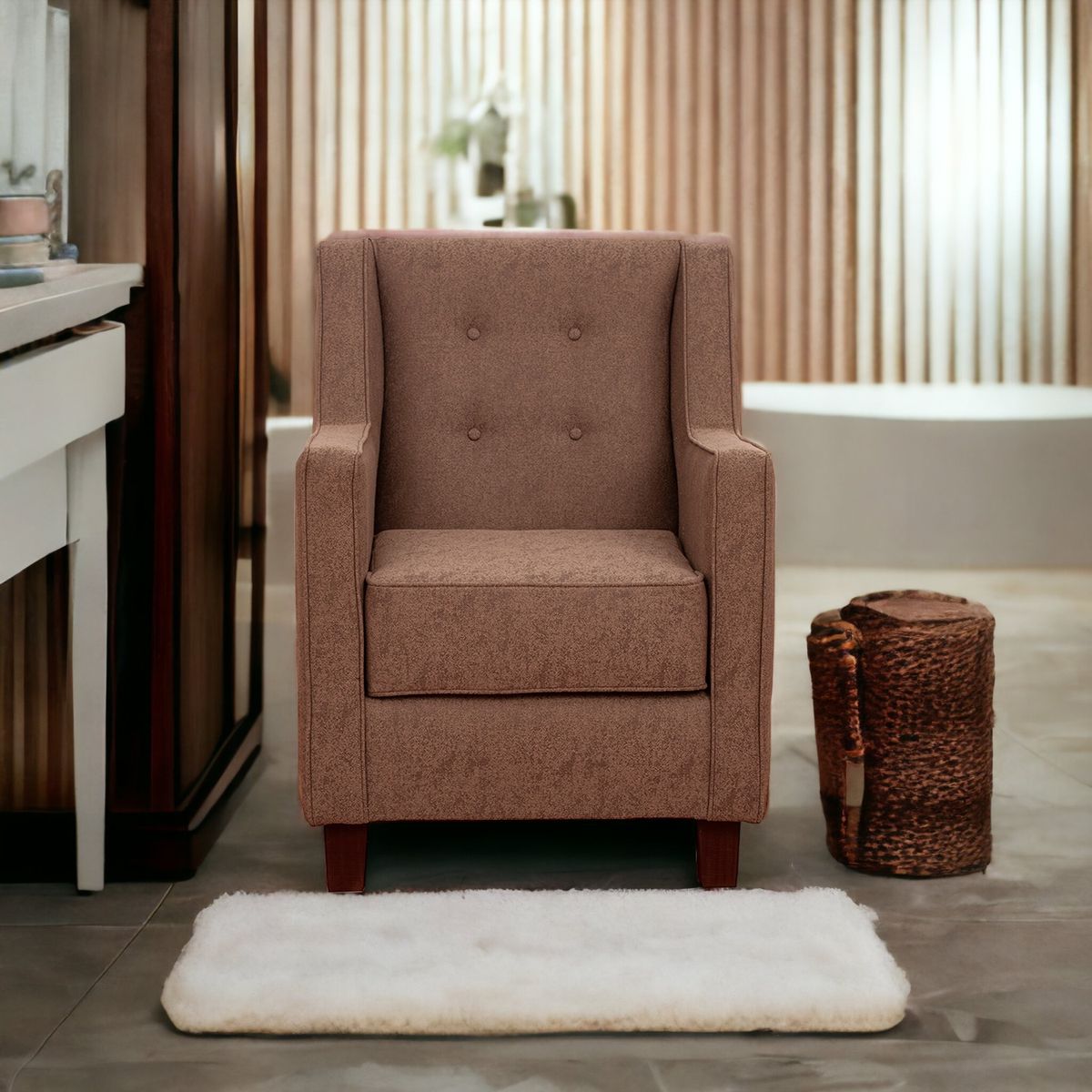 MUEBLES AMERICA - Poltrona Belén Lino Sidelli  Café