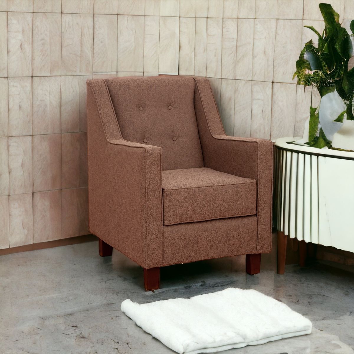 MUEBLES AMERICA - Poltrona Belén Lino Sidelli  Café