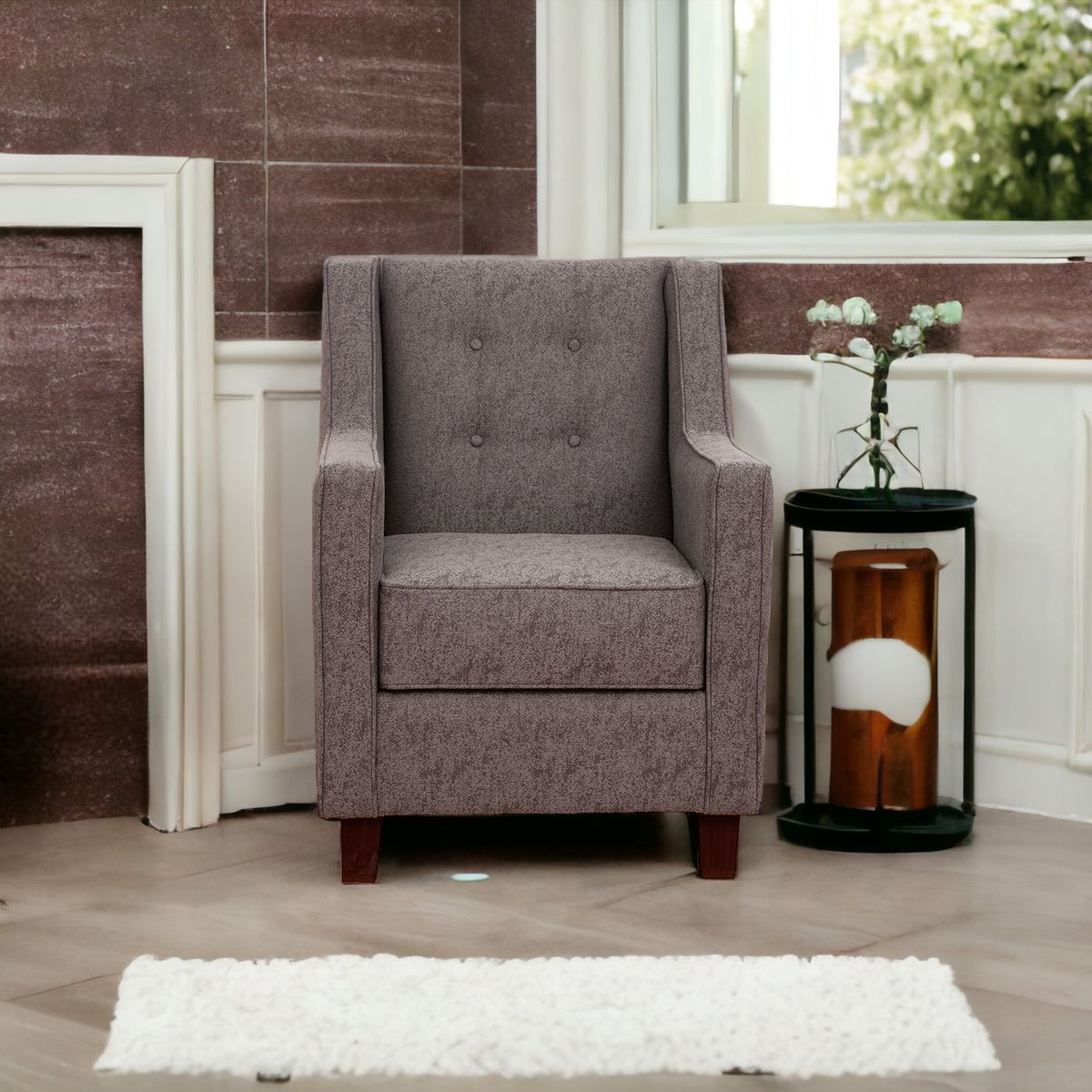 MUEBLES AMERICA - Poltrona Belén Lino Sidelli Gris