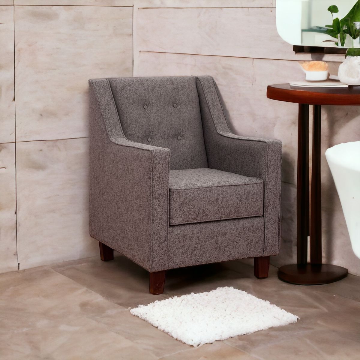 MUEBLES AMERICA - Poltrona Belén Lino Sidelli Gris