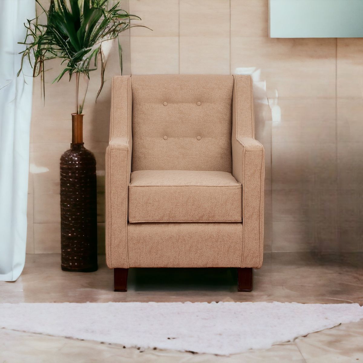 MUEBLES AMERICA - Poltrona Belén Lino Sidelli   Beige