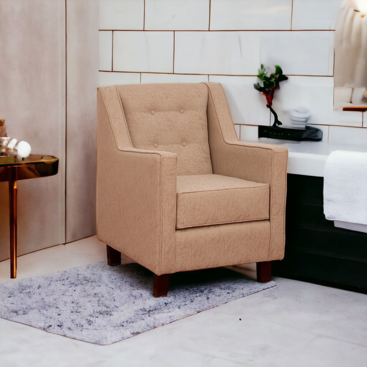 MUEBLES AMERICA - Poltrona Belén Lino Sidelli   Beige