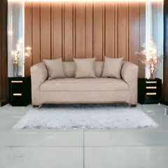 MUEBLES AMERICA - Sofá Metropolitan 3 Cuerpos Cuero Auris Beige