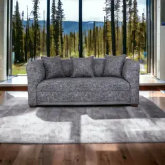 MUEBLES AMERICA - Sofá Metropolitan 3 Cuerpos Cuero Auris Gris