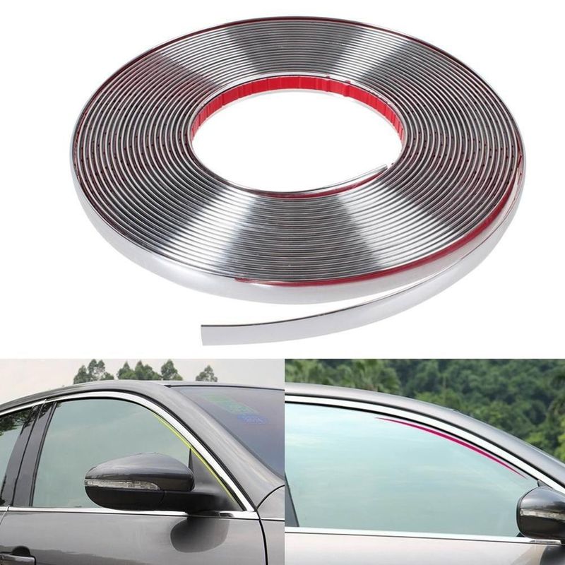 GENERICO - Moldura Cromada 15mm Adhesiva Auto Tuning Universal