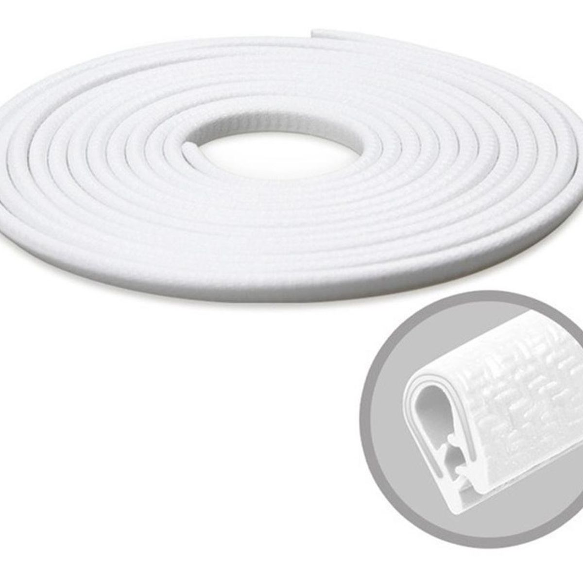 GENERICO - Moldura Auto Sello Presión Protectora Puerta Capot 5m BLANCO
