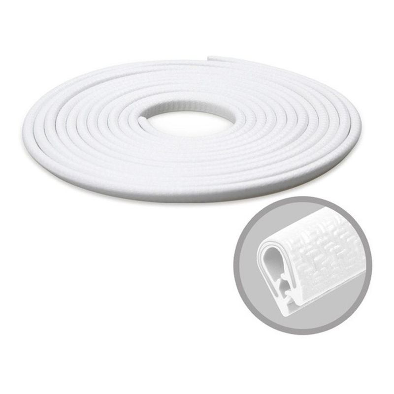 GENERICO - Moldura Auto Sello Presión Protectora Puerta Capot 5m BLANCO