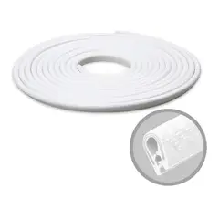 GENERICO - Moldura Auto Sello Presión Protectora Puerta Capot 5m BLANCO